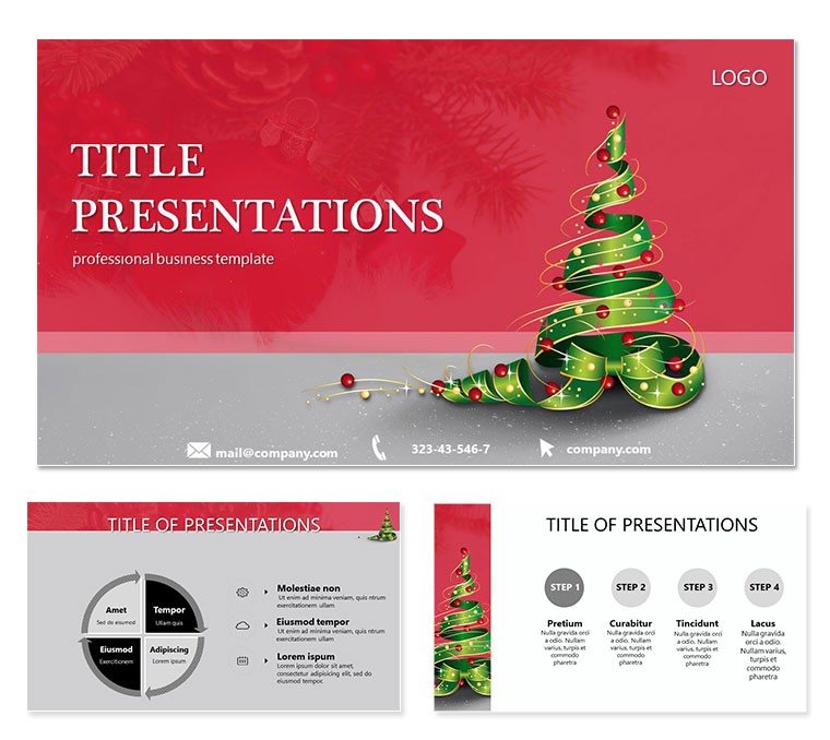 Decided to Celebrate Christmas PowerPoint template