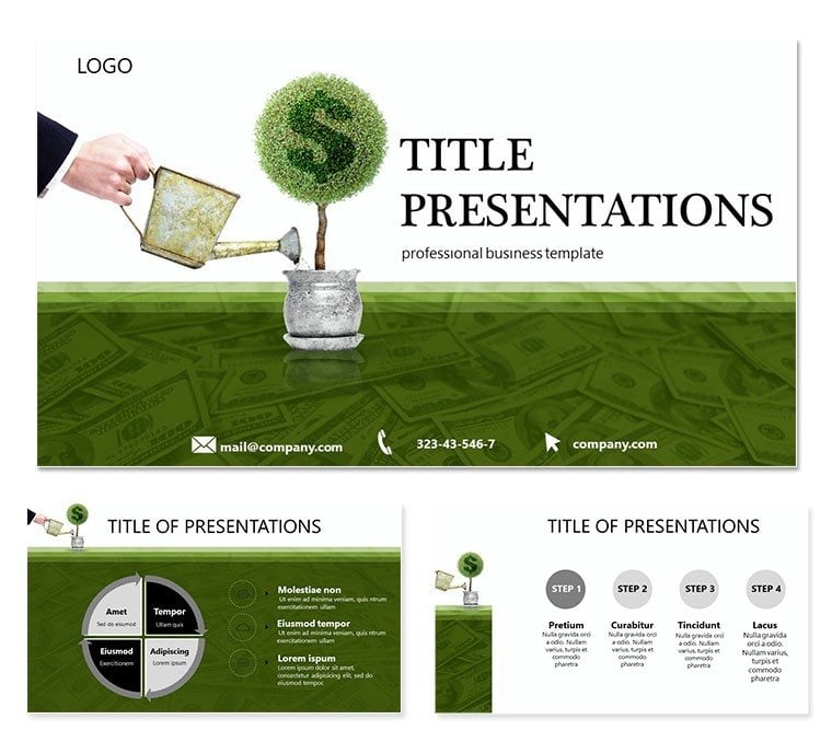 Increase Money PowerPoint template