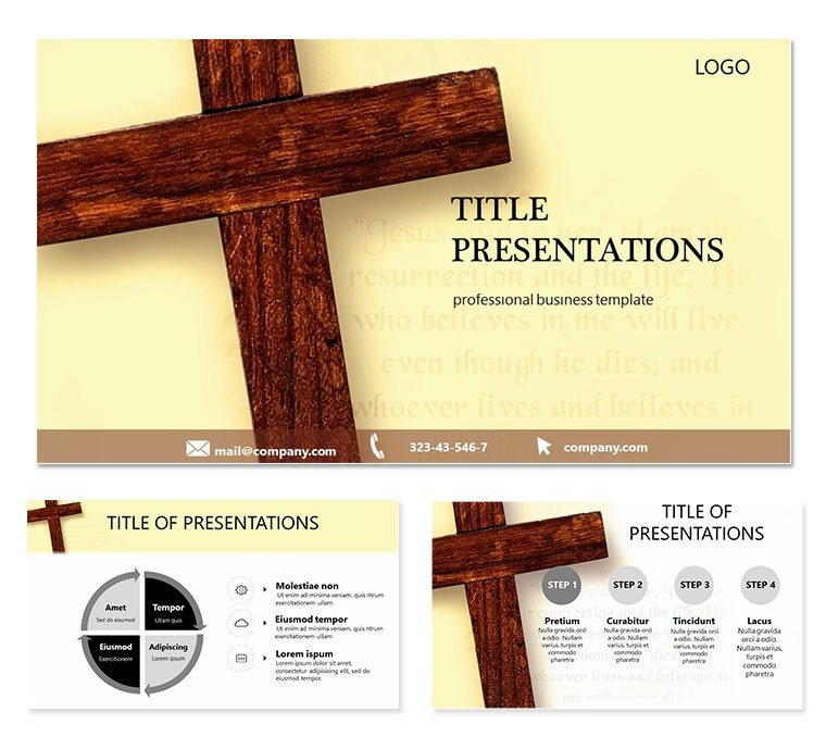Religion Cross PowerPoint template