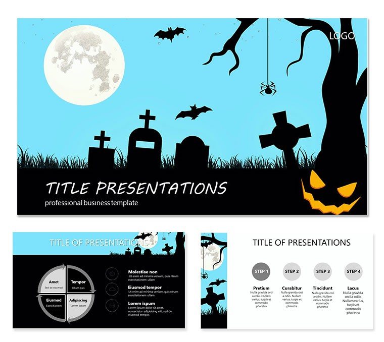Tradition attributes and costumes for Halloween PowerPoint templates