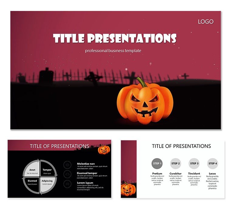 Pumpkin grave PowerPoint template