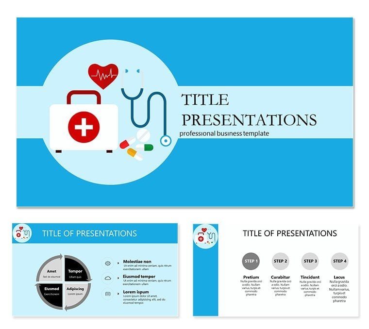 Symptoms and treatment of diseases PowerPoint template