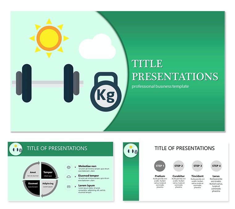 Weight Lifting PowerPoint template