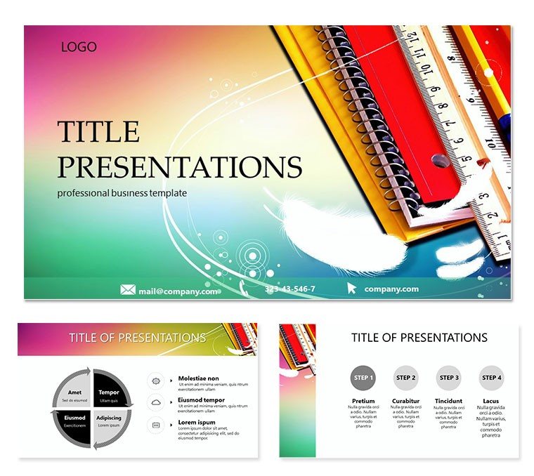 Textbooks for Schools PowerPoint templates