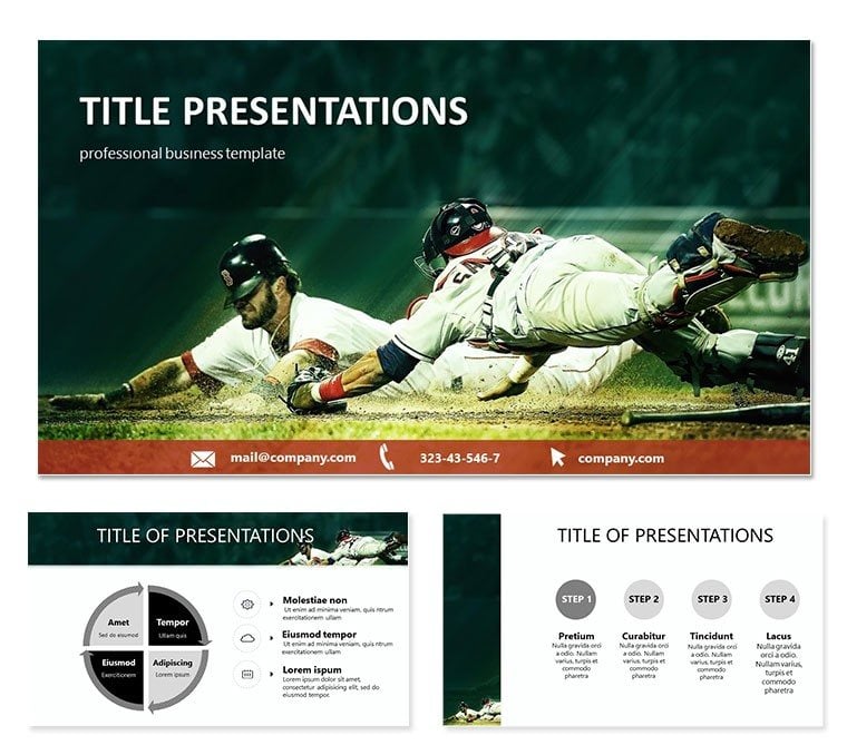 Professional Baseball PowerPoint template