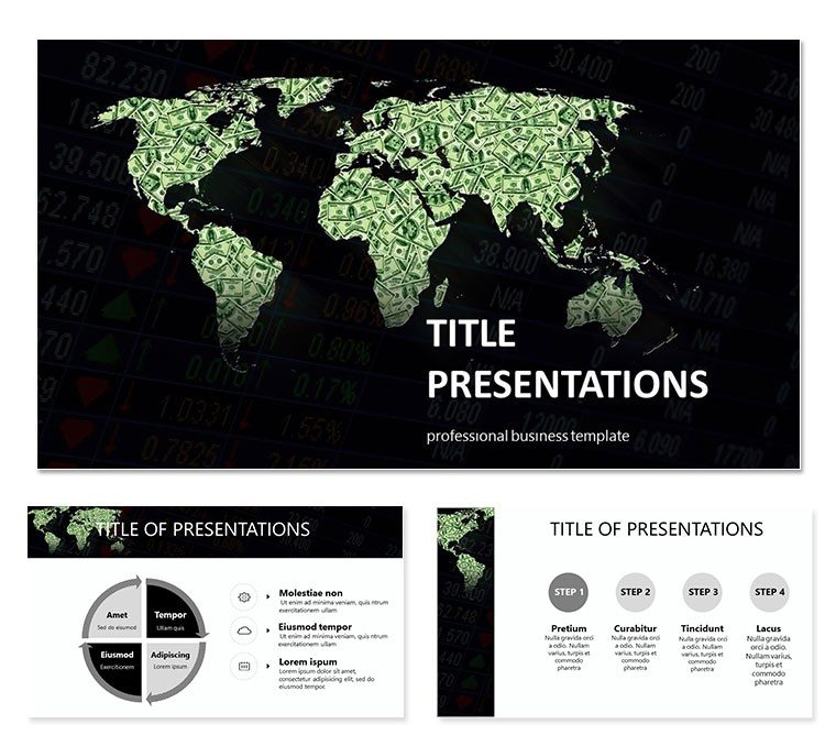 World Map Dollar PowerPoint templates