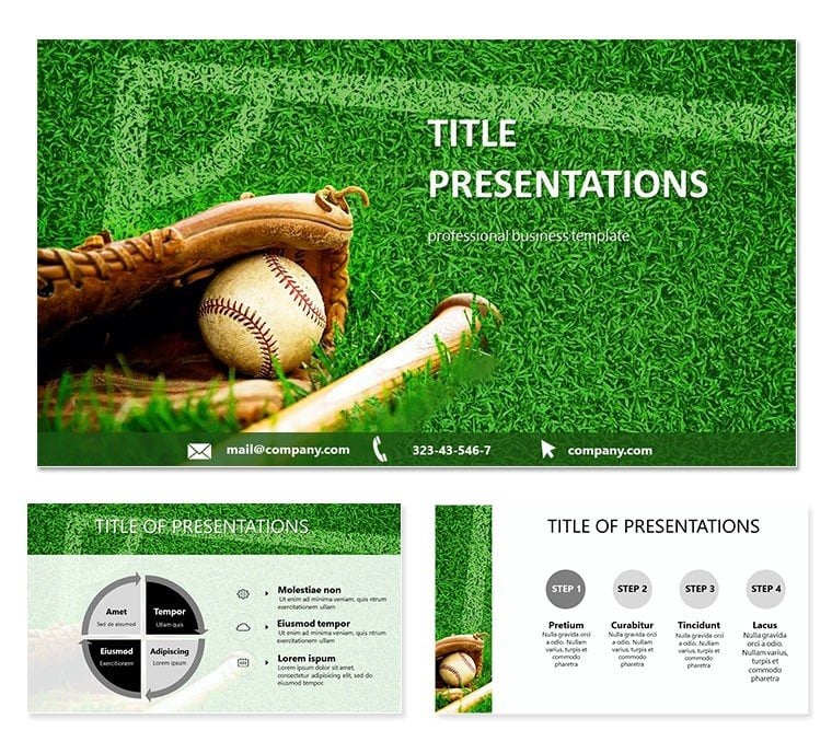 Baseball Requires Training PowerPoint templates