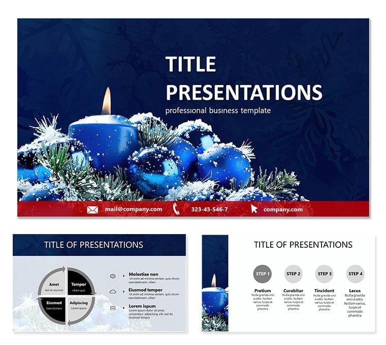Candle Christmas PowerPoint templates