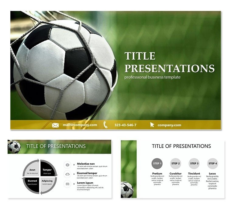 Ball into the Goal PowerPoint templates