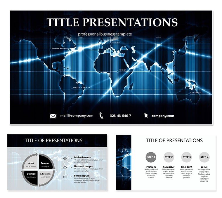 Planet Communication PowerPoint template