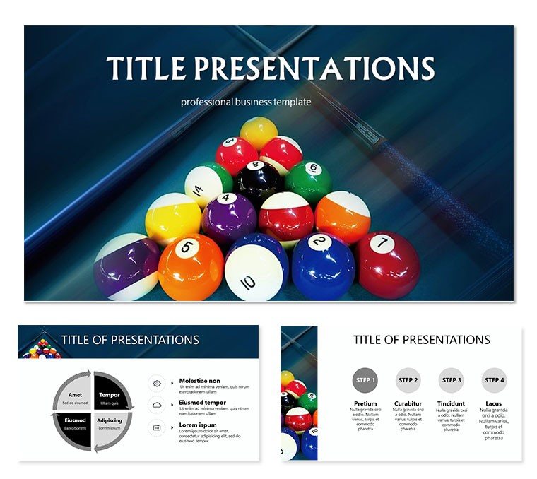 Games Billiards PowerPoint template