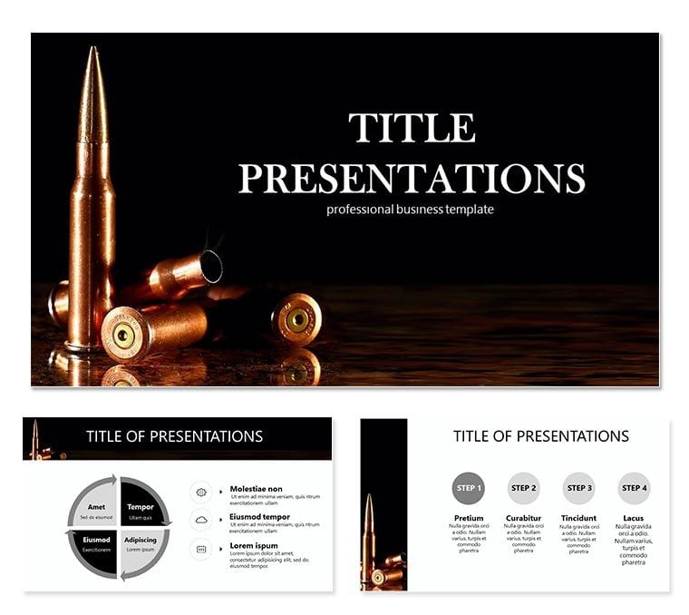 Rifle cartridges PowerPoint template
