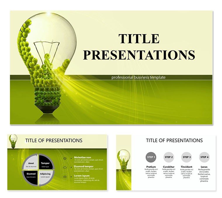 Eco-lamps PowerPoint templates