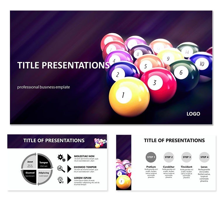 Online billiards PowerPoint templates