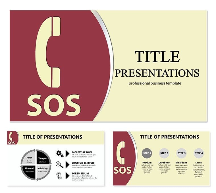 SOS Phone PowerPoint Template | Presentation Design Download