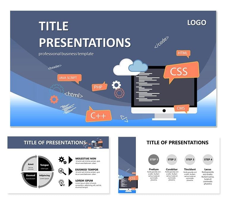 Web Programming Languages PowerPoint Template | Professional Presentation
