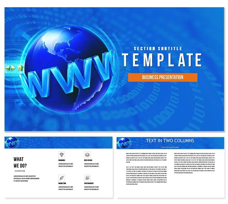 Design and creation of web sites PowerPoint Templates