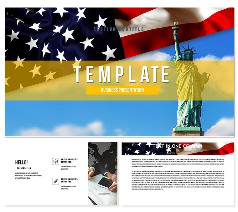 Political system USA PowerPoint Template