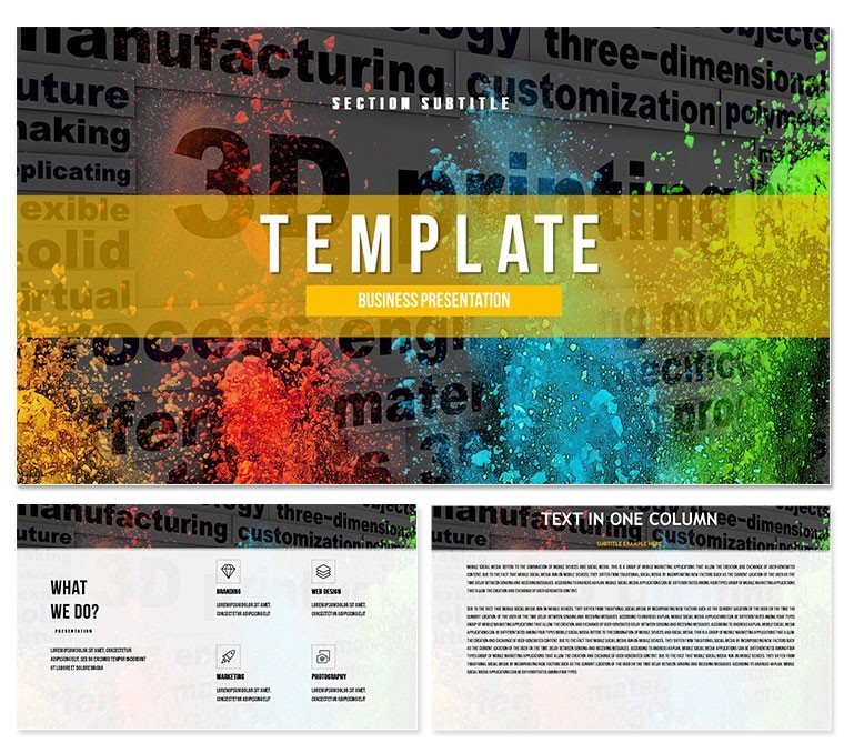 3d Printing - Technology PowerPoint template