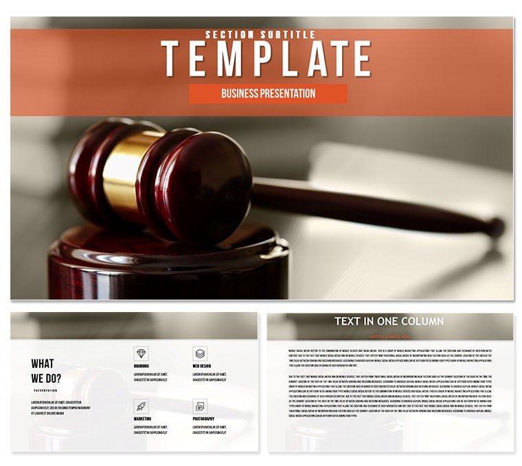 Practice laws PowerPoint template