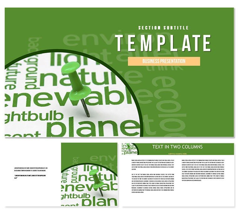 Environment and Climate Change PowerPoint Presentation Template