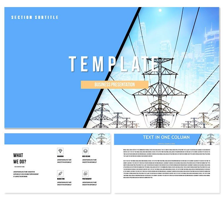 Transmission Tower PowerPoint Presentation Templates
