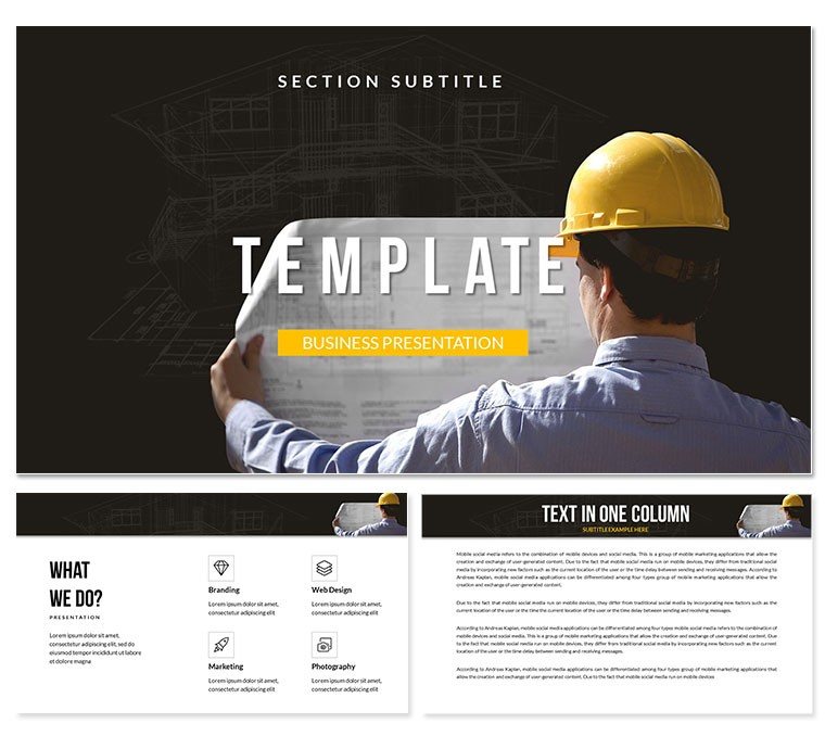 Projects - Construction PowerPoint Presentation Templates