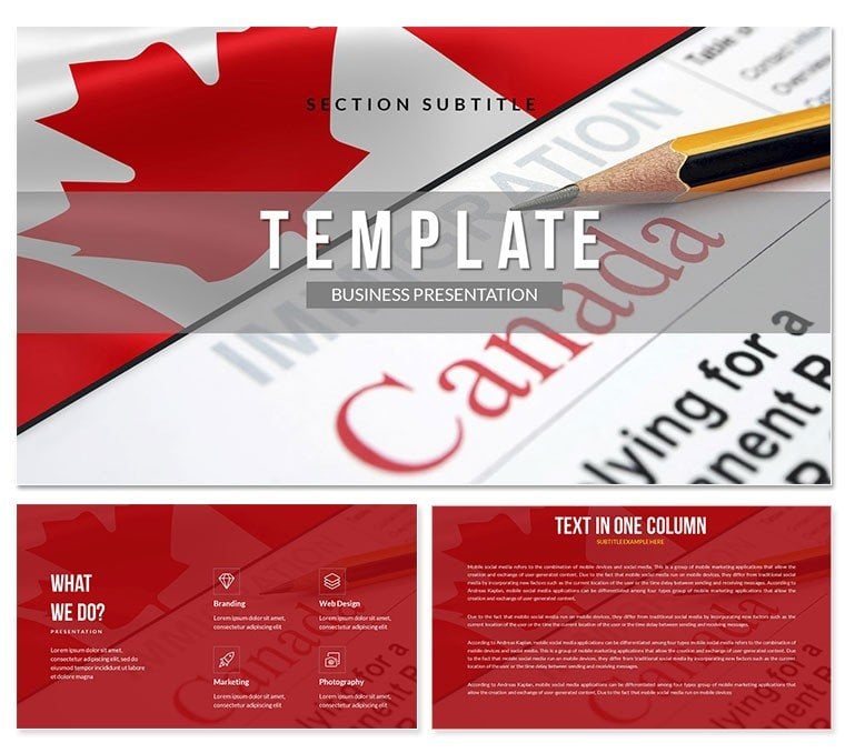 Immigration Canada PowerPoint Template: Download Presentation