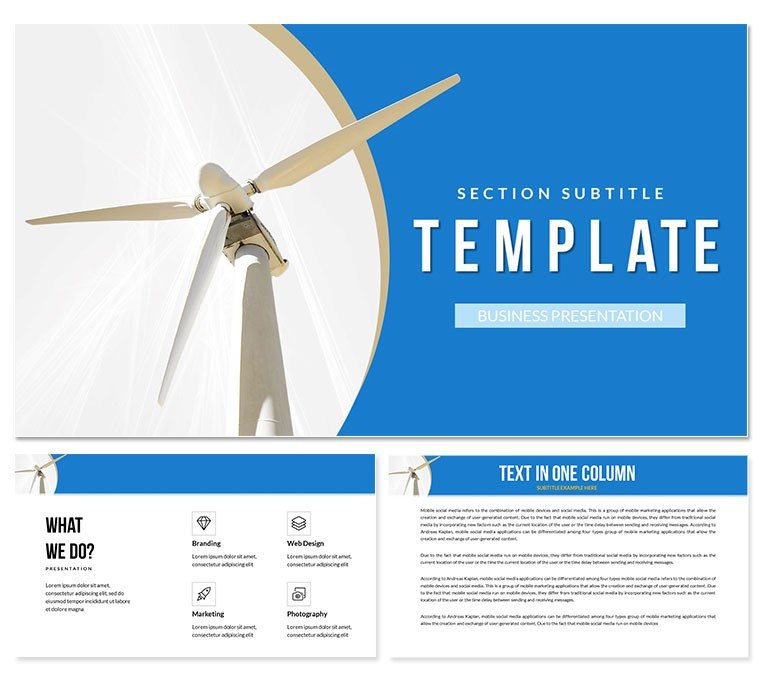 Renewable Energy Windmill PowerPoint Presentation Templates