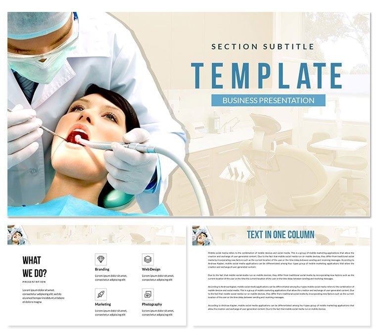 Dental treatment - Installing dental implants Presentation Templates