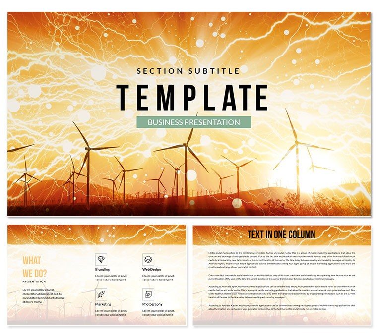 Wind Turbine Renewable Energy PowerPoint Template