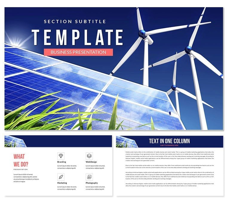 Natural renewable energy PowerPoint template