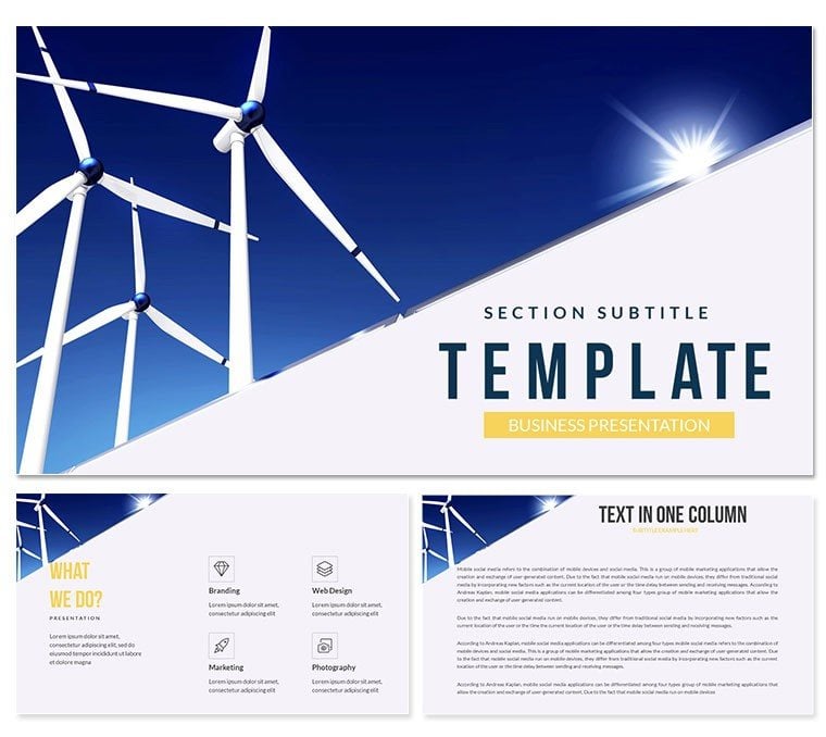 Wind Energy Renewable PowerPoint template