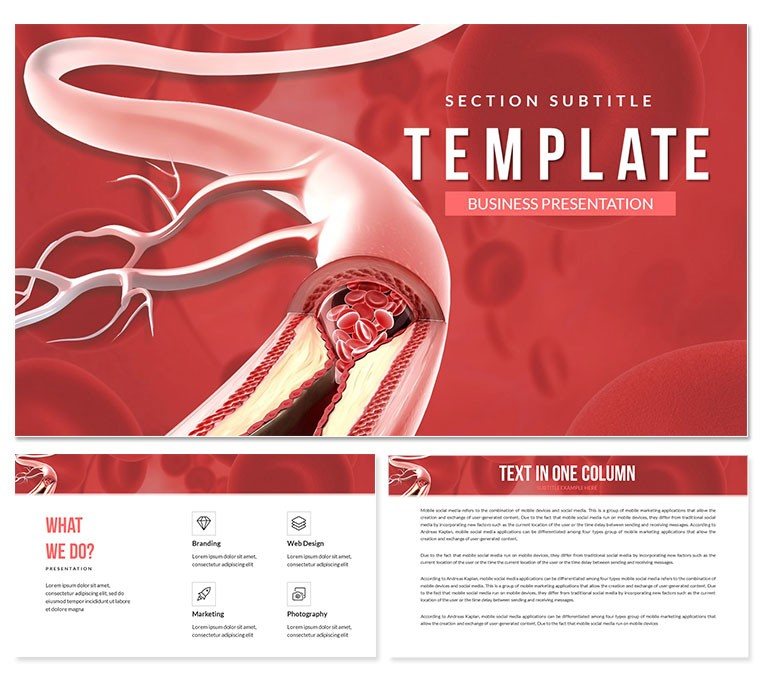 Blood vessel shunting PowerPoint template