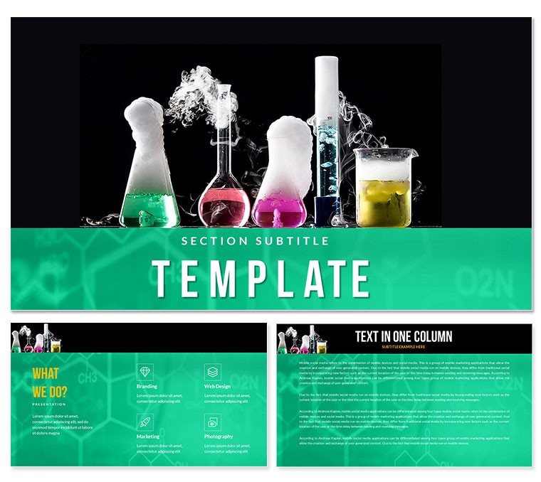 Chemical reactive PowerPoint templates