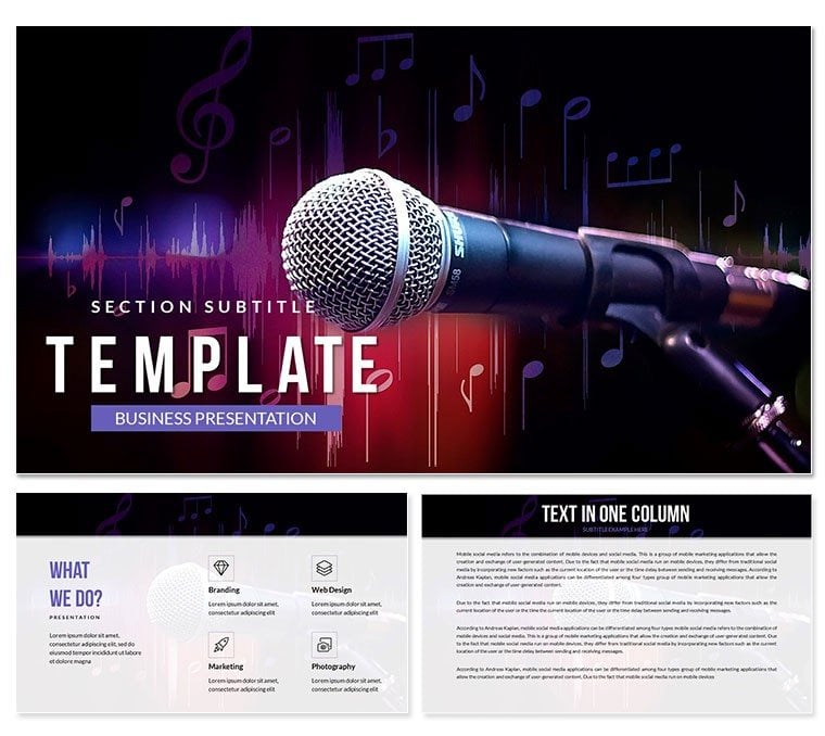 Audio recording software PowerPoint templates