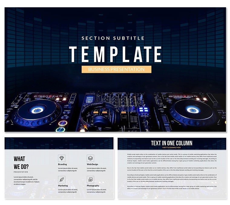 DJ mixer player PowerPoint templates