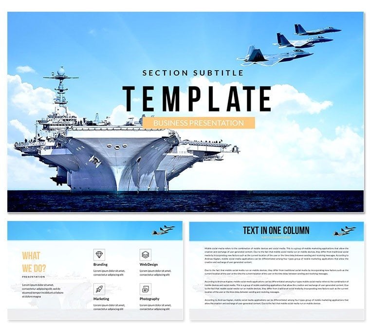 Aircraft Carrier PowerPoint templates