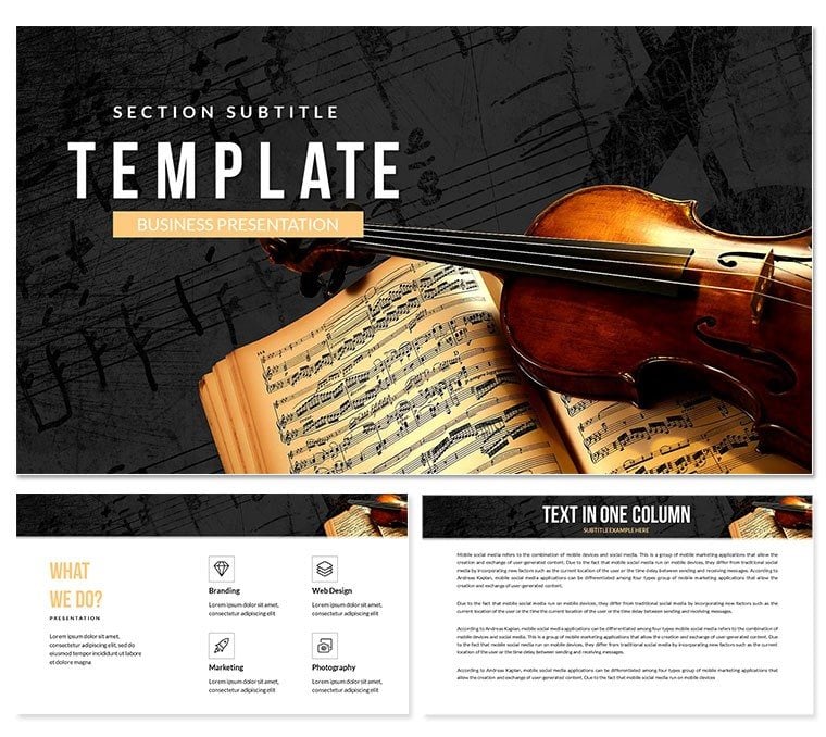 Violin - string instruments PowerPoint templates