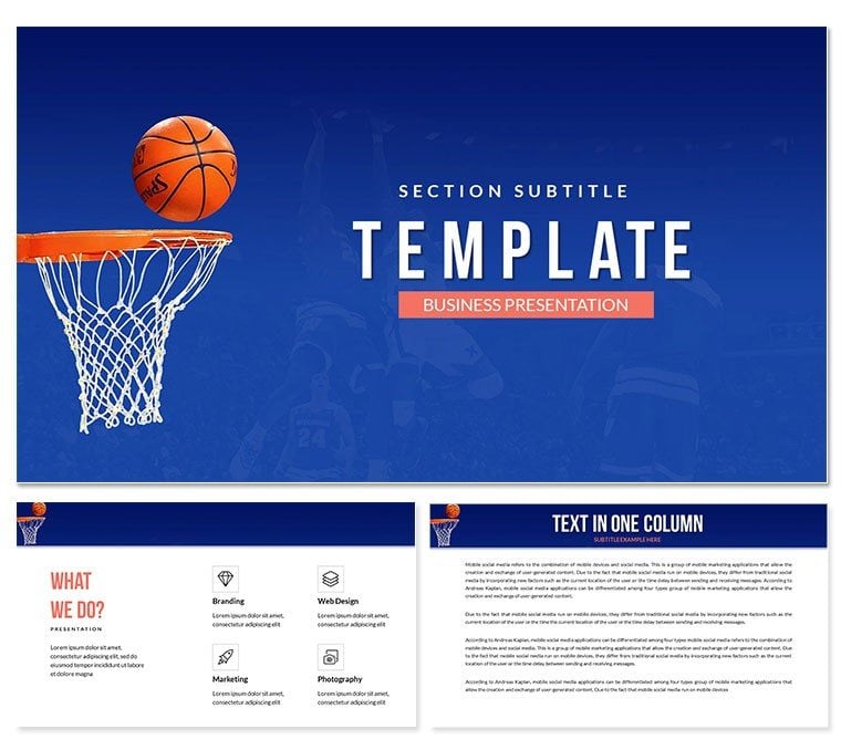 NBA basketball PowerPoint template Presentation