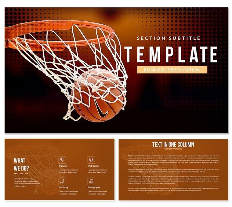 Basketball Hoop PowerPoint template