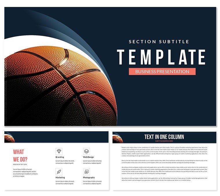 Basketball Games Sports PowerPoint templates