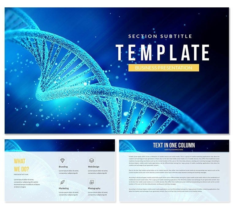 Genetics PowerPoint Templates Presentation Professional Infographic