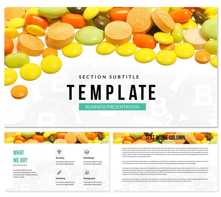 Vitamin - Mineral Supplements PowerPoint template