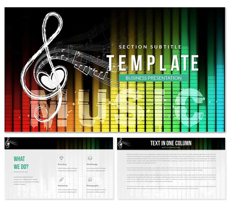 Music Romantic Song Lyrics PowerPoint Template - Download Now