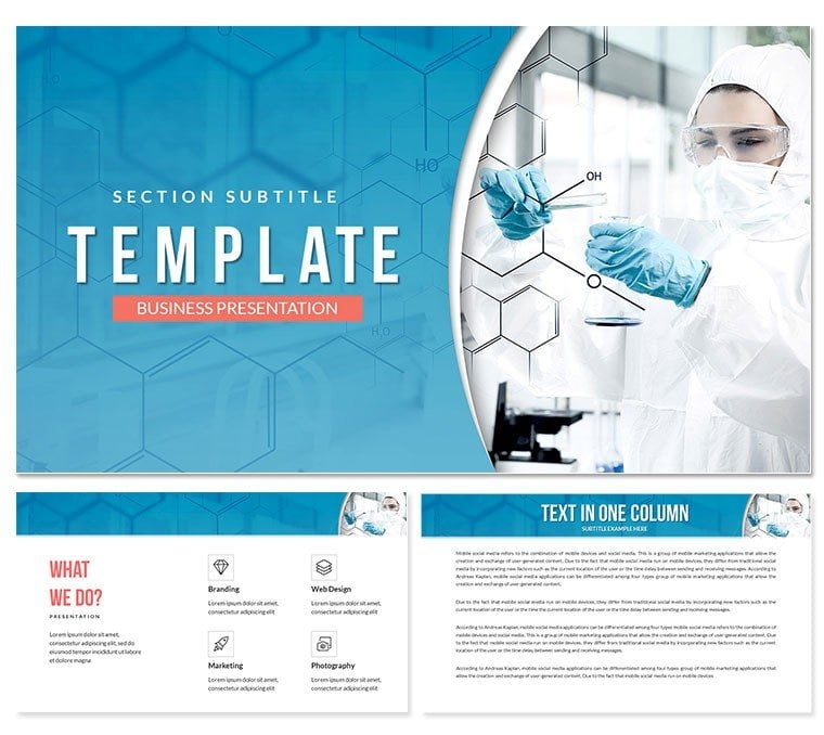 Biochemical laboratory PowerPoint template