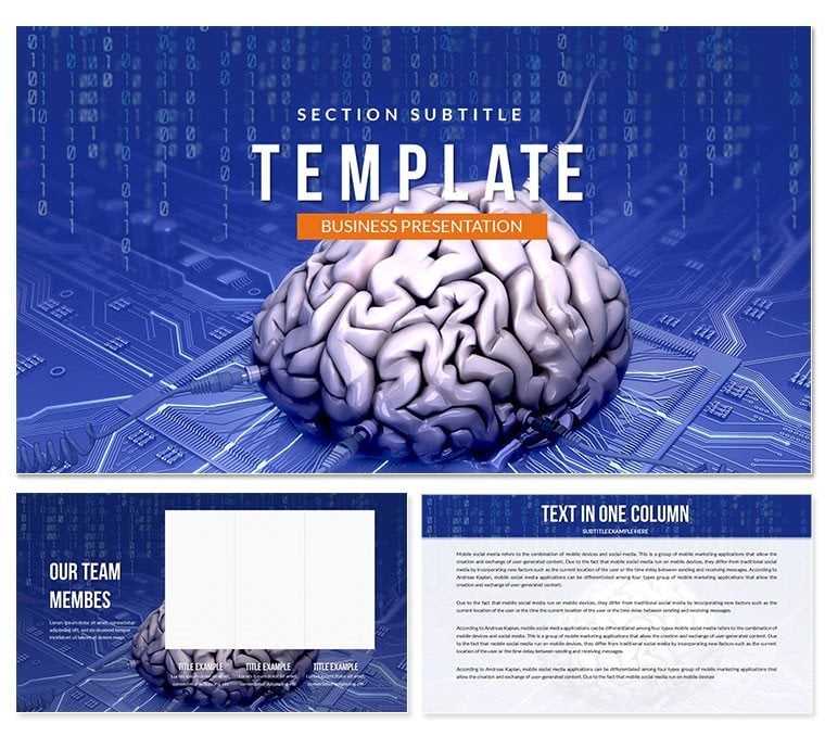 AI - Artificial Brain PowerPoint template