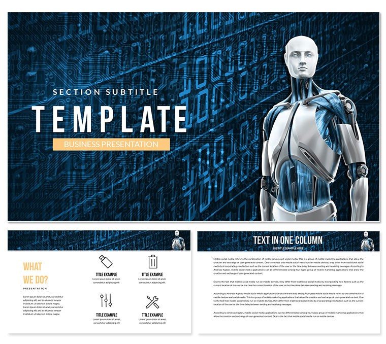 AI - Robot Technology PowerPoint template