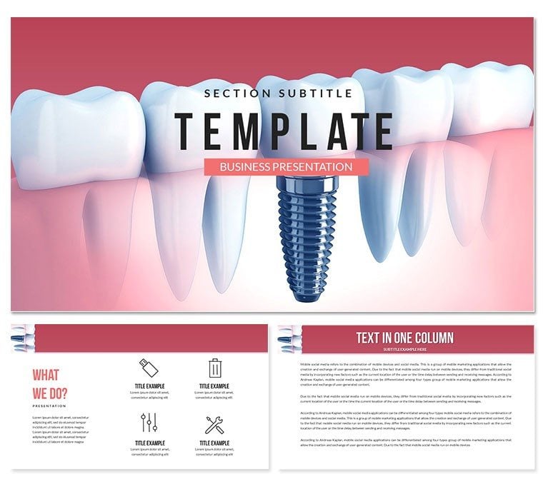 Dental Implant Cost PowerPoint template
