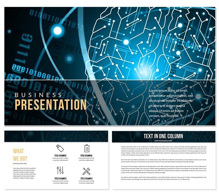 Artificial Intelligence Online PowerPoint template